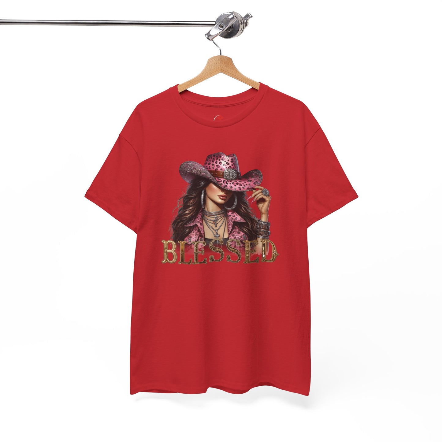 Blessed Cowgirl Shirt – Pink Leopard Western Glam Tee