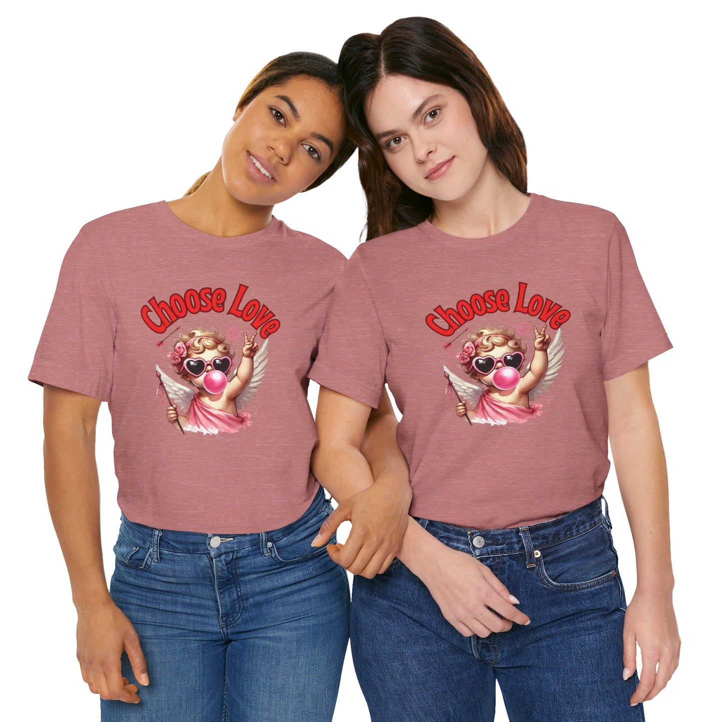 Choose Love Cupid T-Shirt – Peace & Love Valentine Graphic Tee
