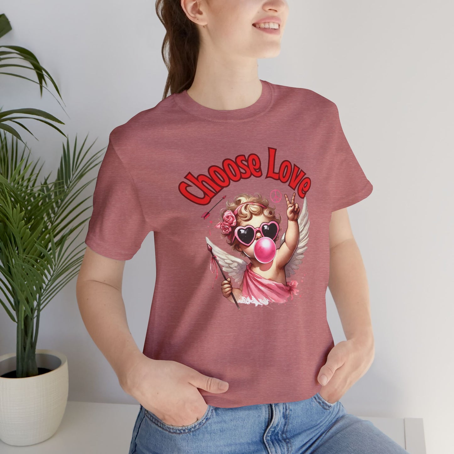 Choose Love Cupid T-Shirt – Peace & Love Valentine Graphic Tee