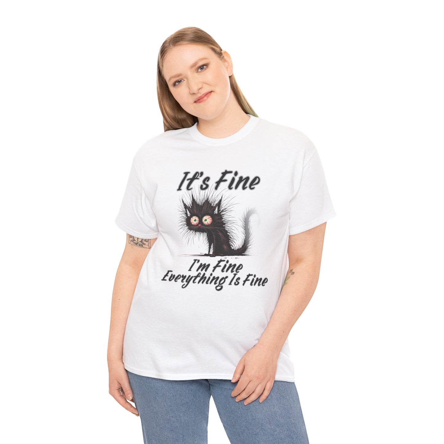 “It’s Fine, I’m Fine, Everything Is Fine” Funny Stressed Cat Shirt