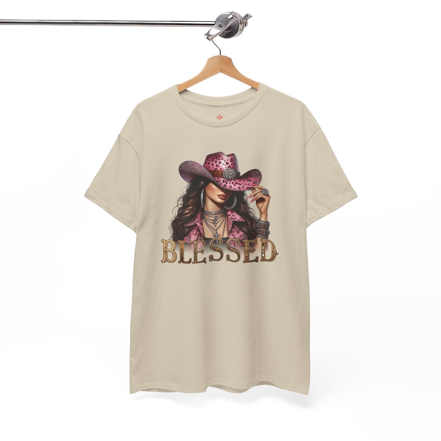 Blessed Cowgirl Shirt – Pink Leopard Western Glam Tee