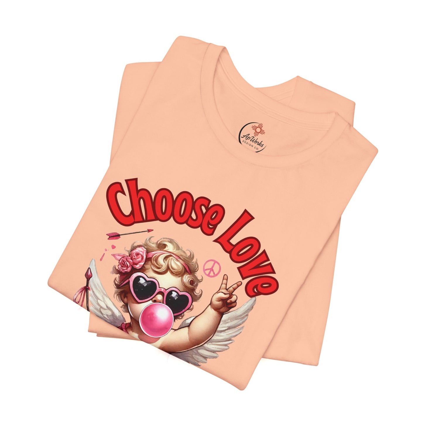 Choose Love Cupid T-Shirt – Peace & Love Valentine Graphic Tee