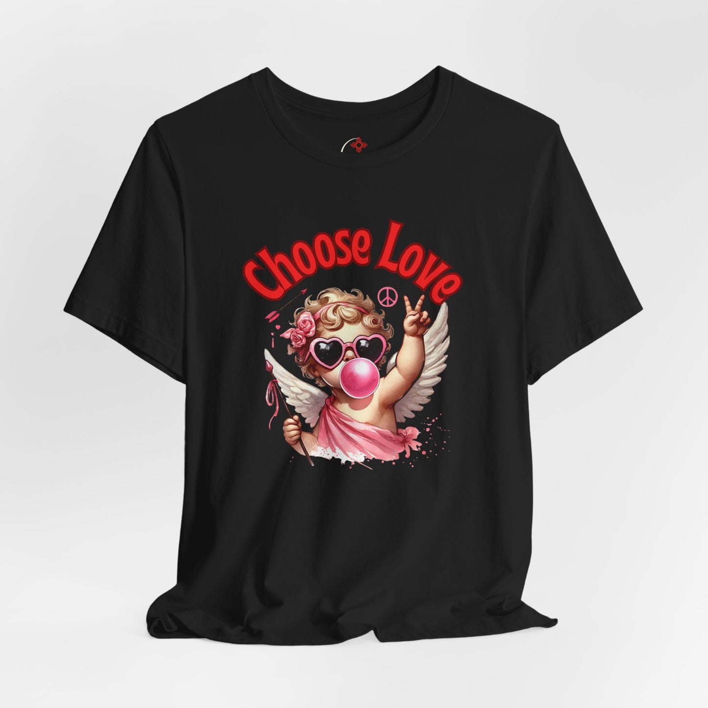 Choose Love Cupid T-Shirt – Peace & Love Valentine Graphic Tee