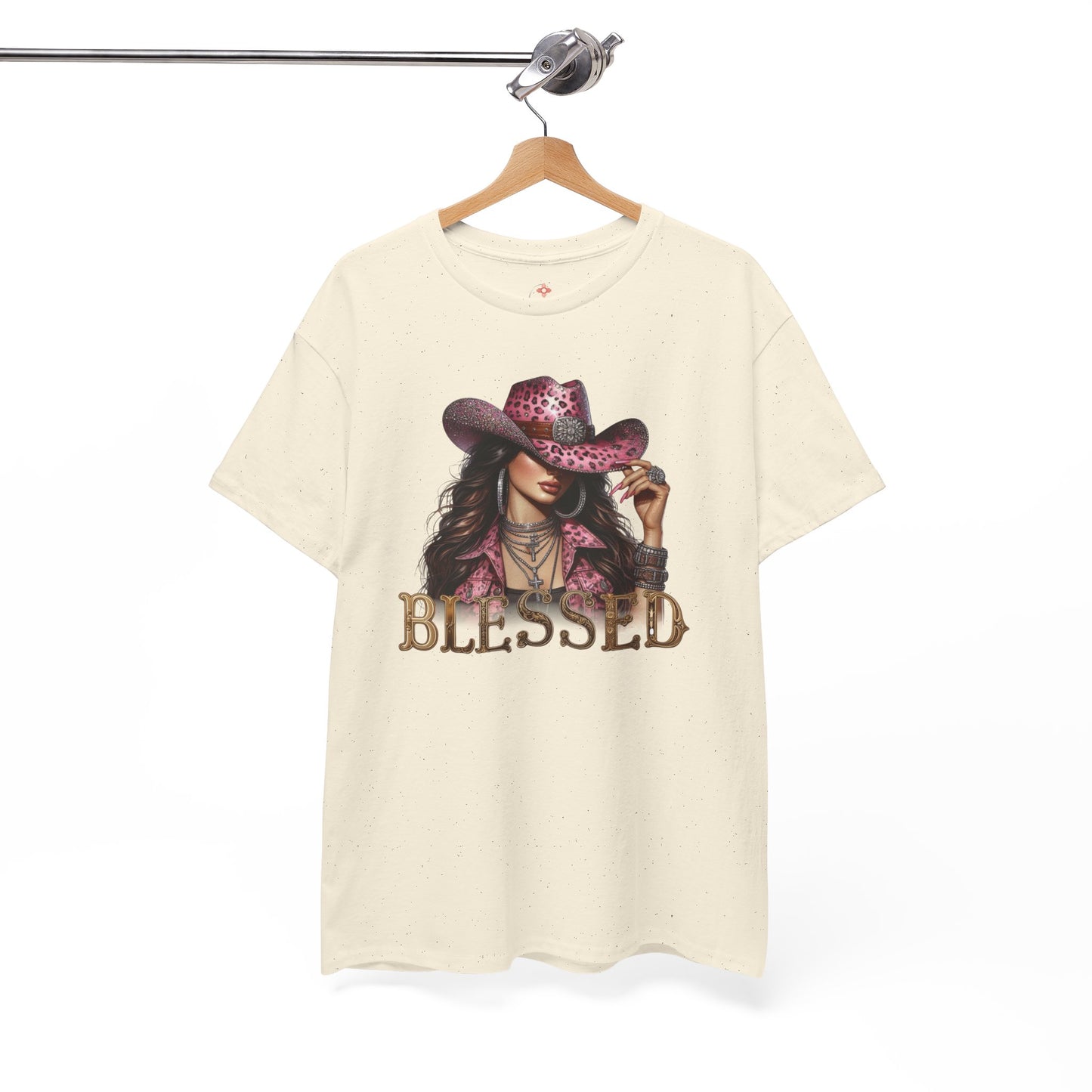 Blessed Cowgirl Shirt – Pink Leopard Western Glam Tee