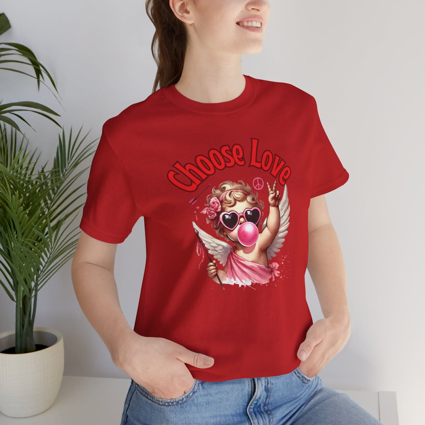 Choose Love Cupid T-Shirt – Peace & Love Valentine Graphic Tee