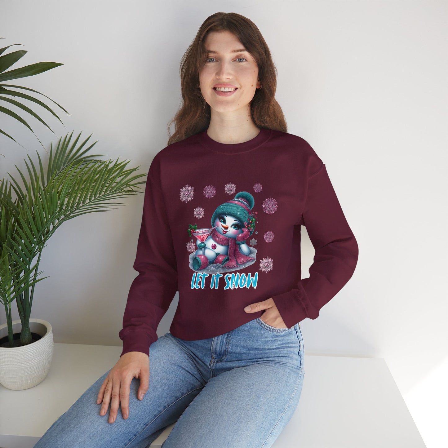 Let It Snow Shirt – Glam Snowwoman Christmas Tee