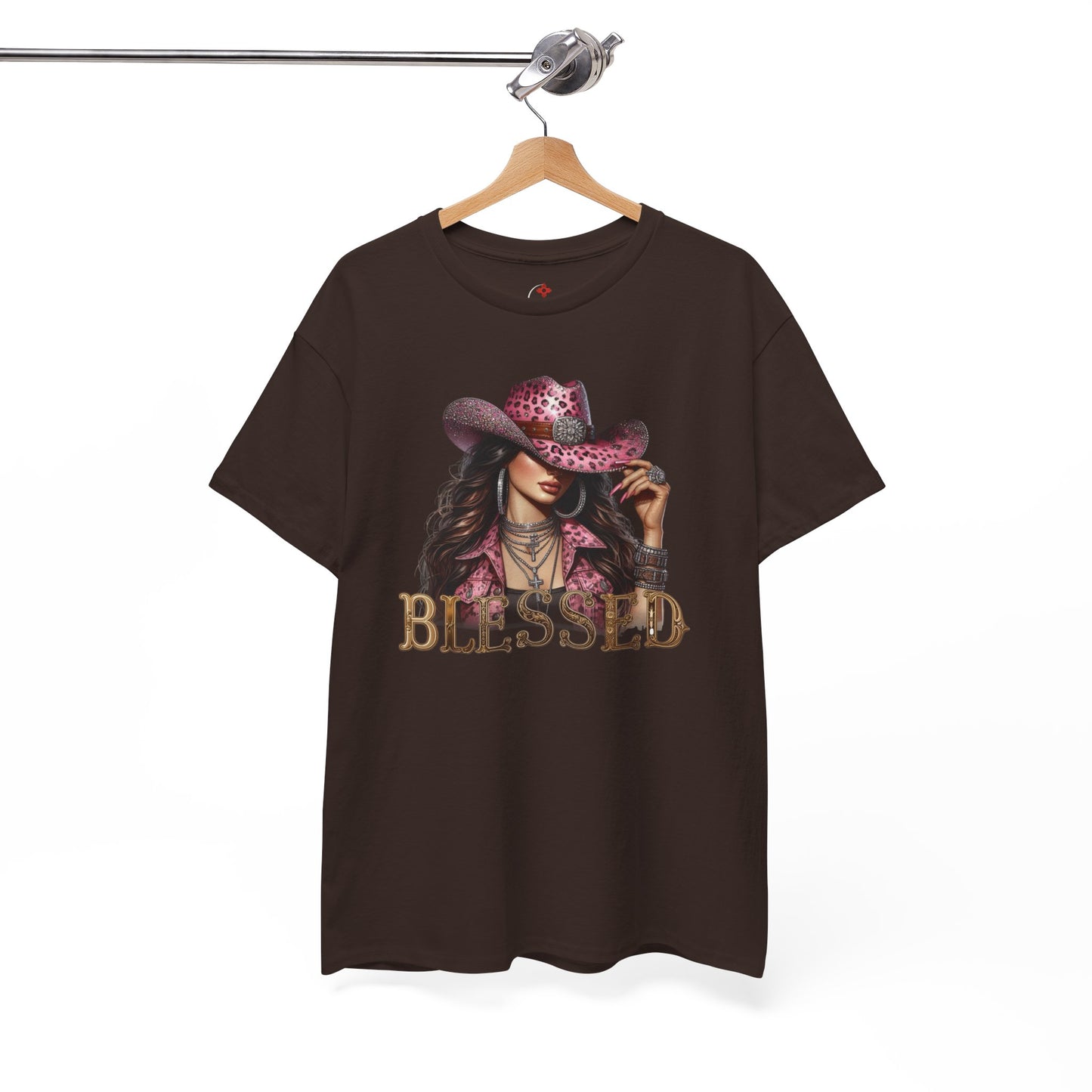 Blessed Cowgirl Shirt – Pink Leopard Western Glam Tee