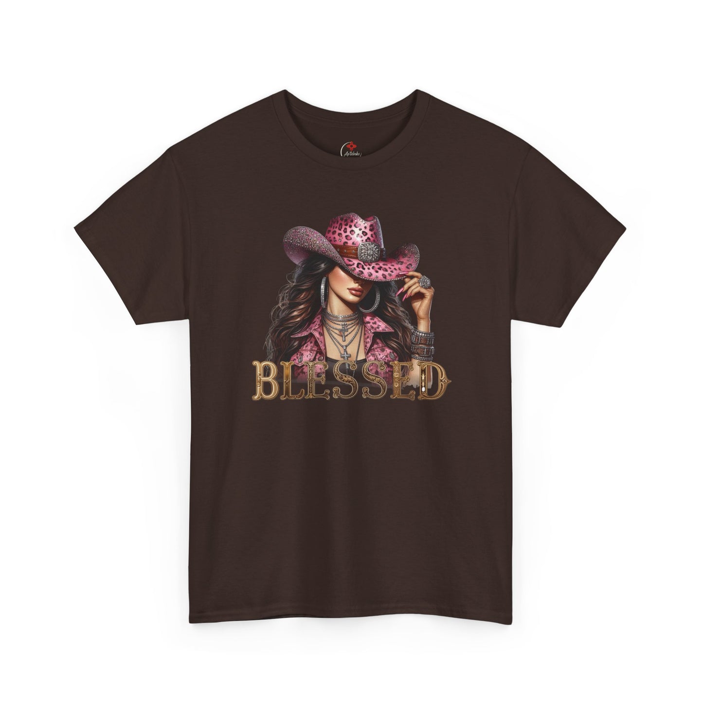 Blessed Cowgirl Shirt – Pink Leopard Western Glam Tee