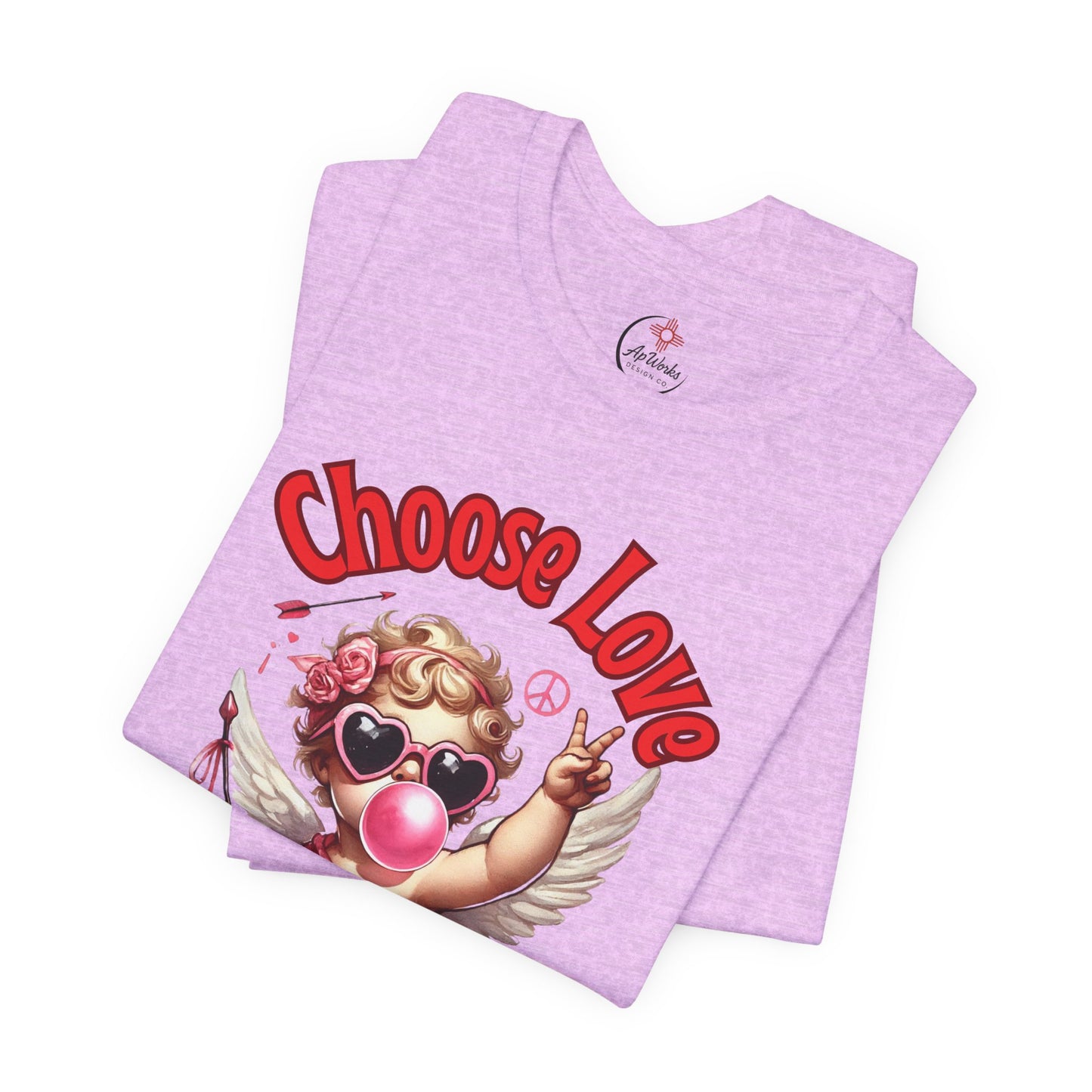 Choose Love Cupid T-Shirt – Peace & Love Valentine Graphic Tee