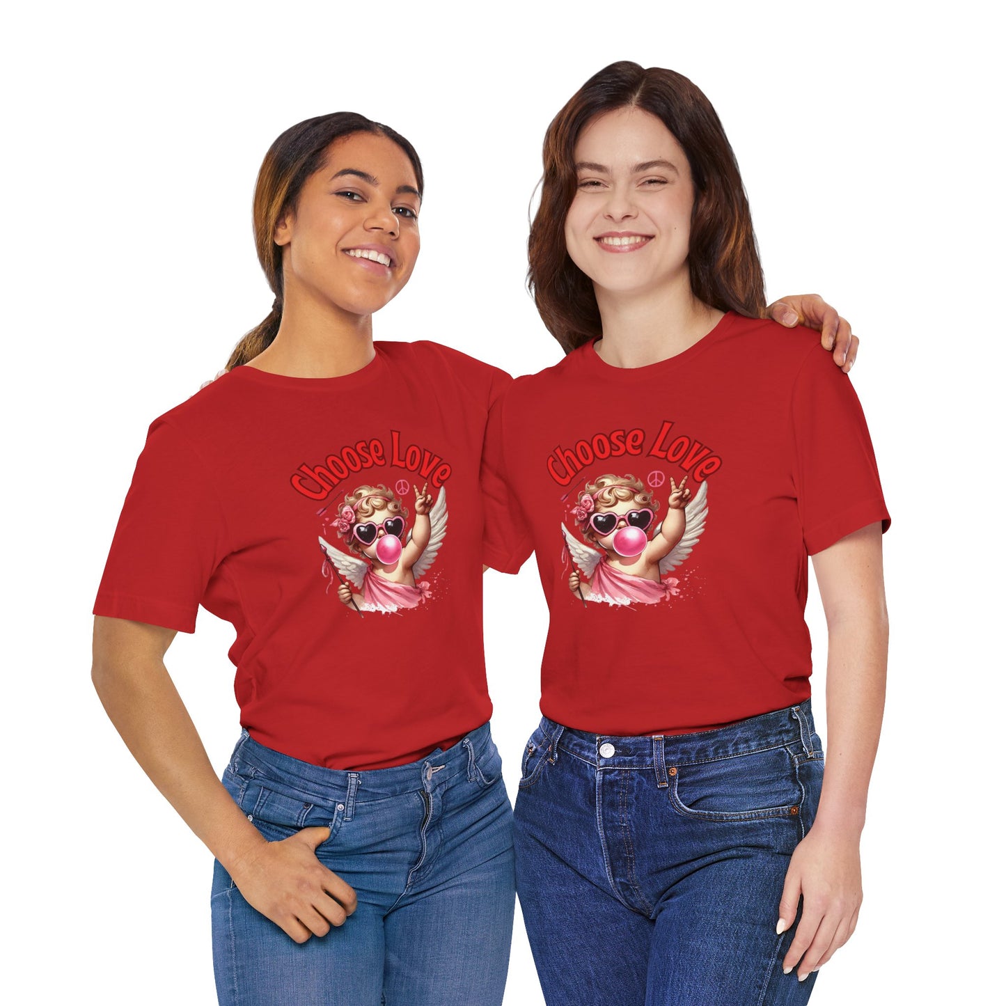 Choose Love Cupid T-Shirt – Peace & Love Valentine Graphic Tee