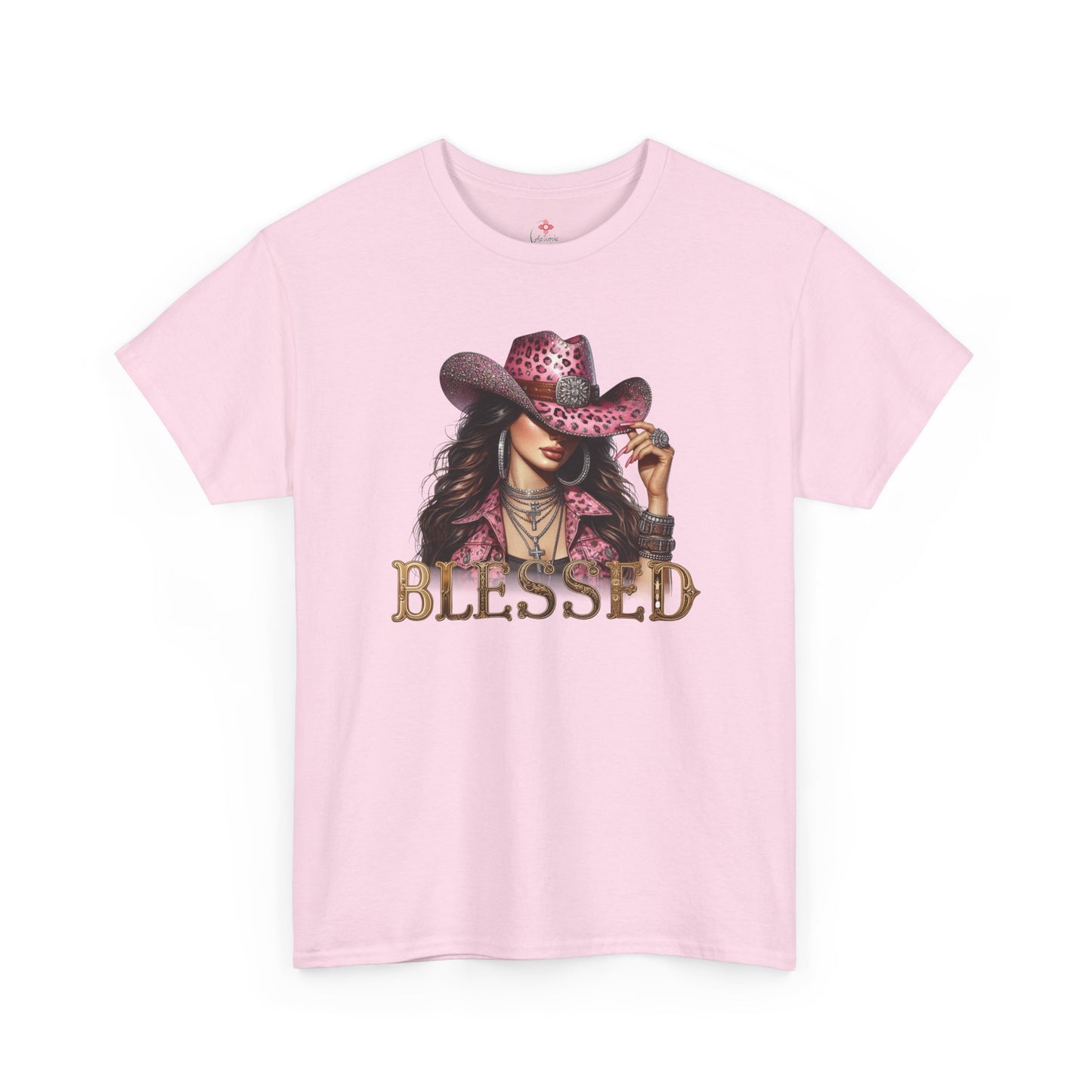 Blessed Cowgirl Shirt – Pink Leopard Western Glam Tee