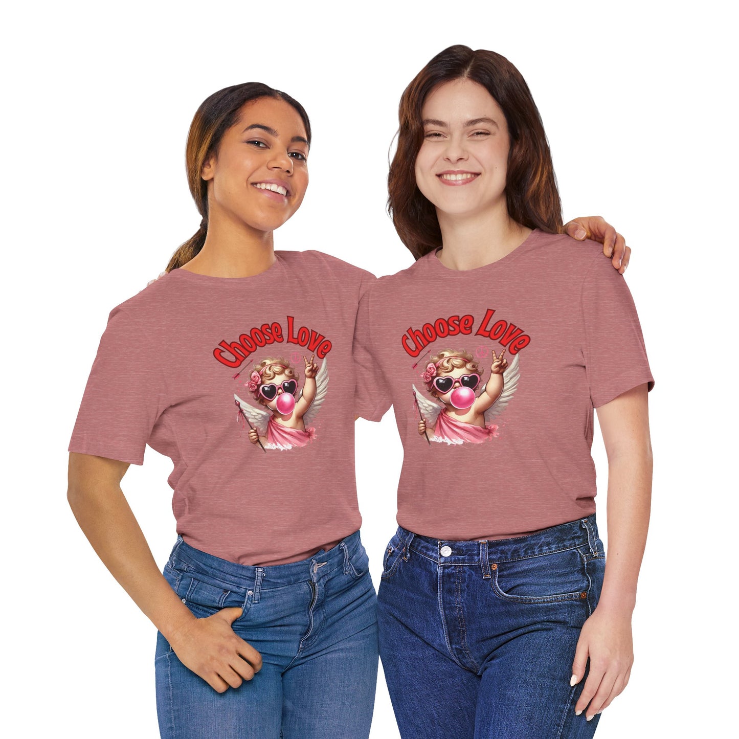 Choose Love Cupid T-Shirt – Peace & Love Valentine Graphic Tee
