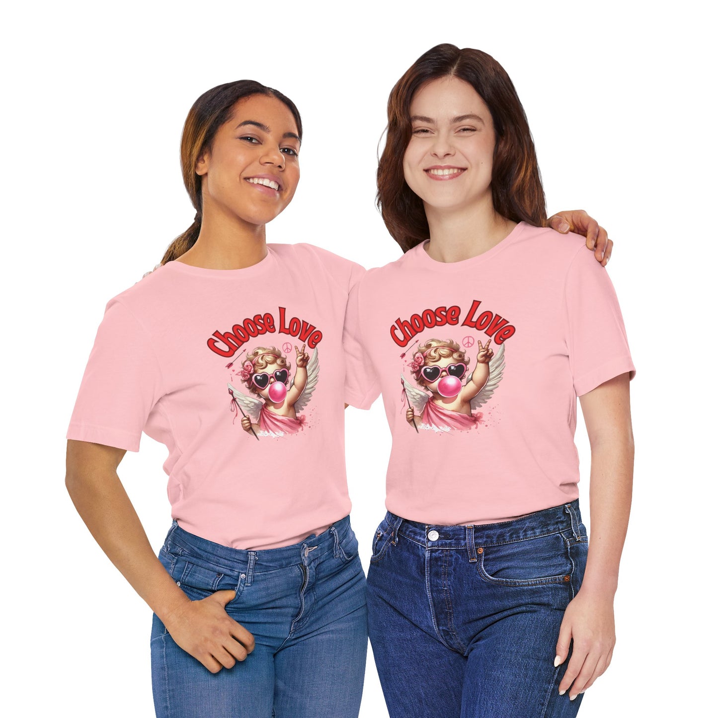 Choose Love Cupid T-Shirt – Peace & Love Valentine Graphic Tee