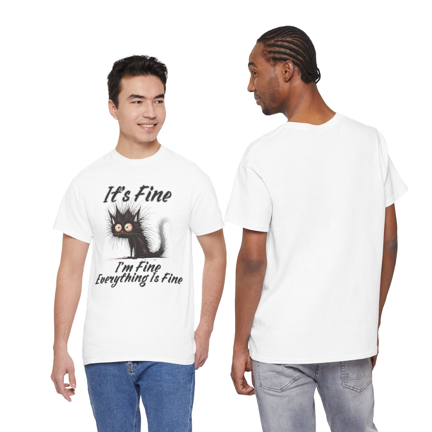 “It’s Fine, I’m Fine, Everything Is Fine” Funny Stressed Cat Shirt