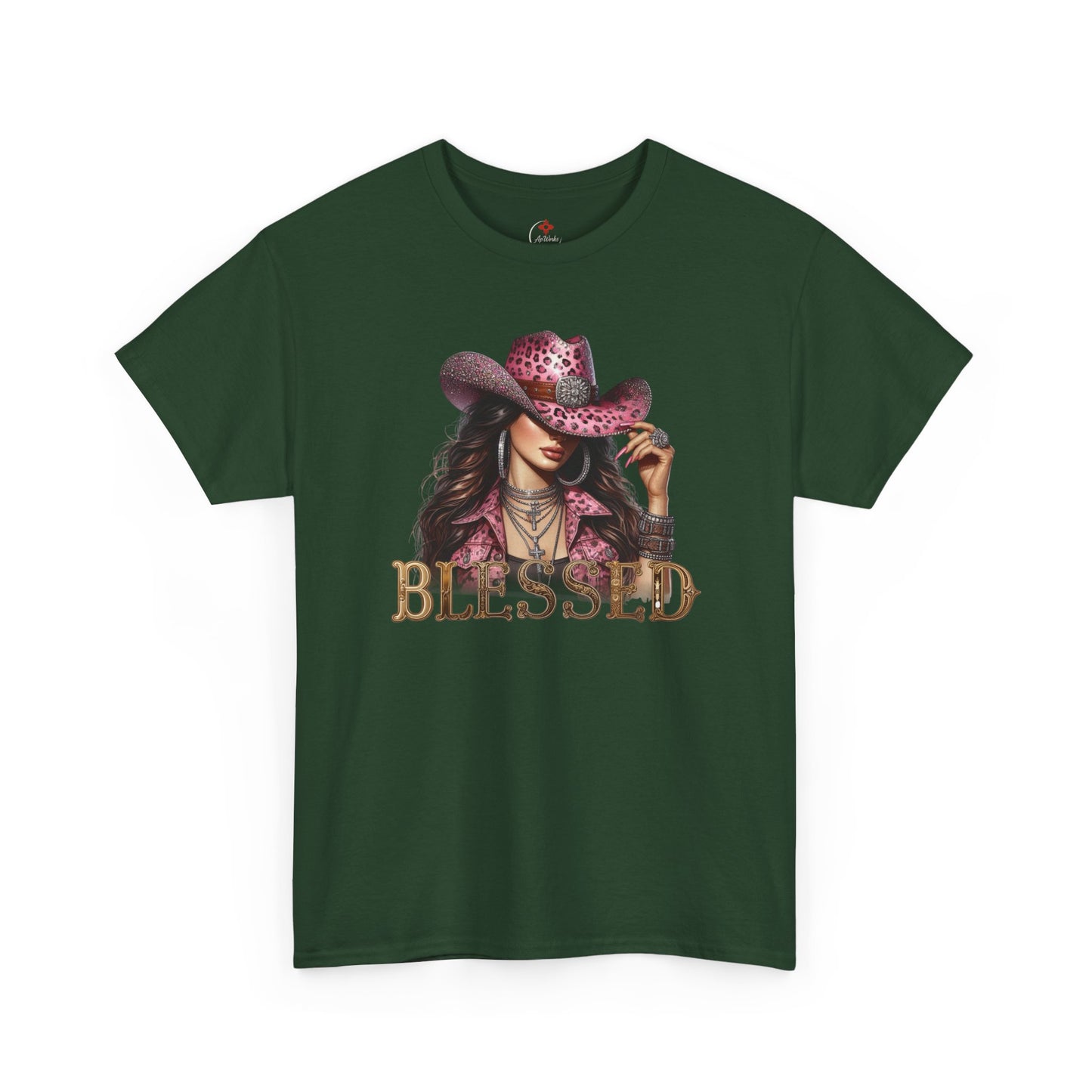 Blessed Cowgirl Shirt – Pink Leopard Western Glam Tee