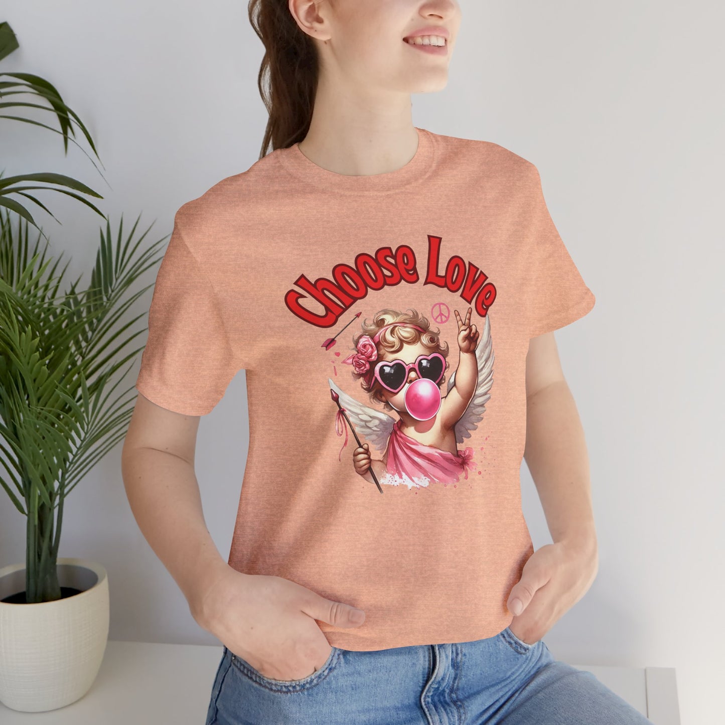 Choose Love Cupid T-Shirt – Peace & Love Valentine Graphic Tee