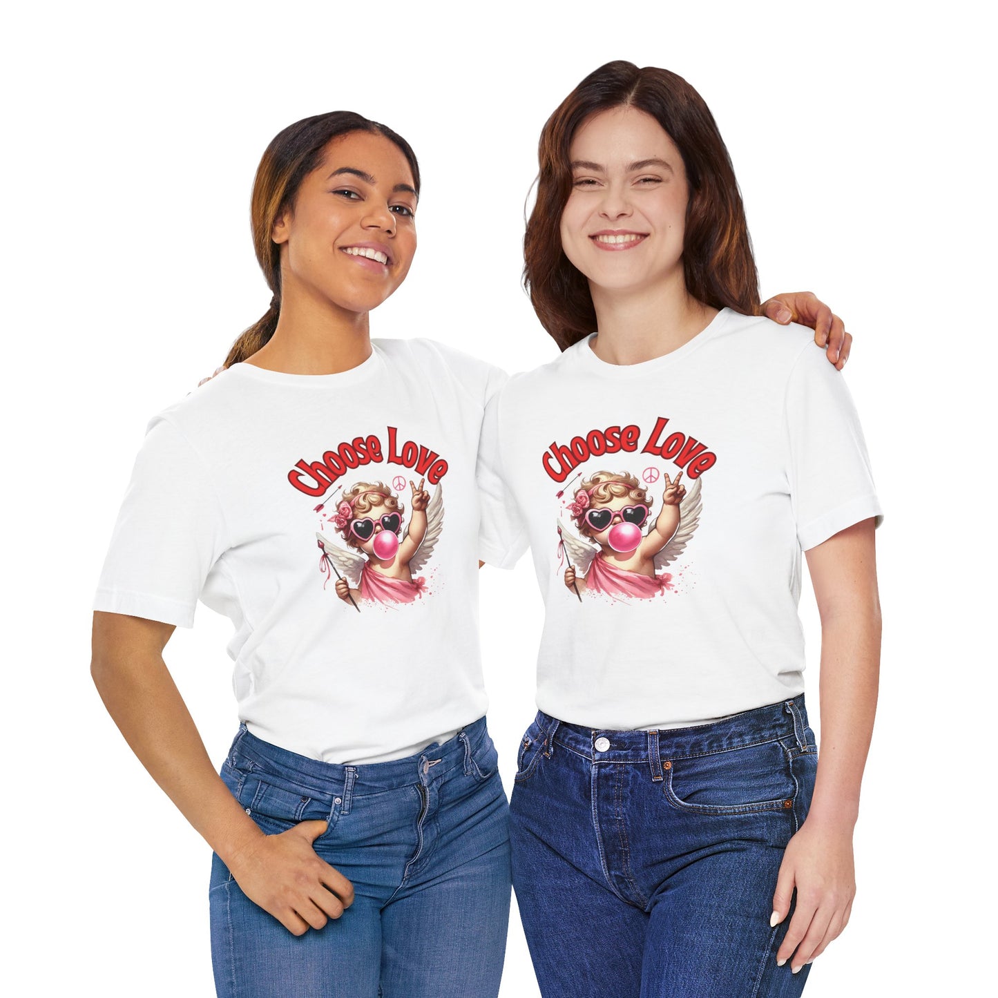 Choose Love Cupid T-Shirt – Peace & Love Valentine Graphic Tee