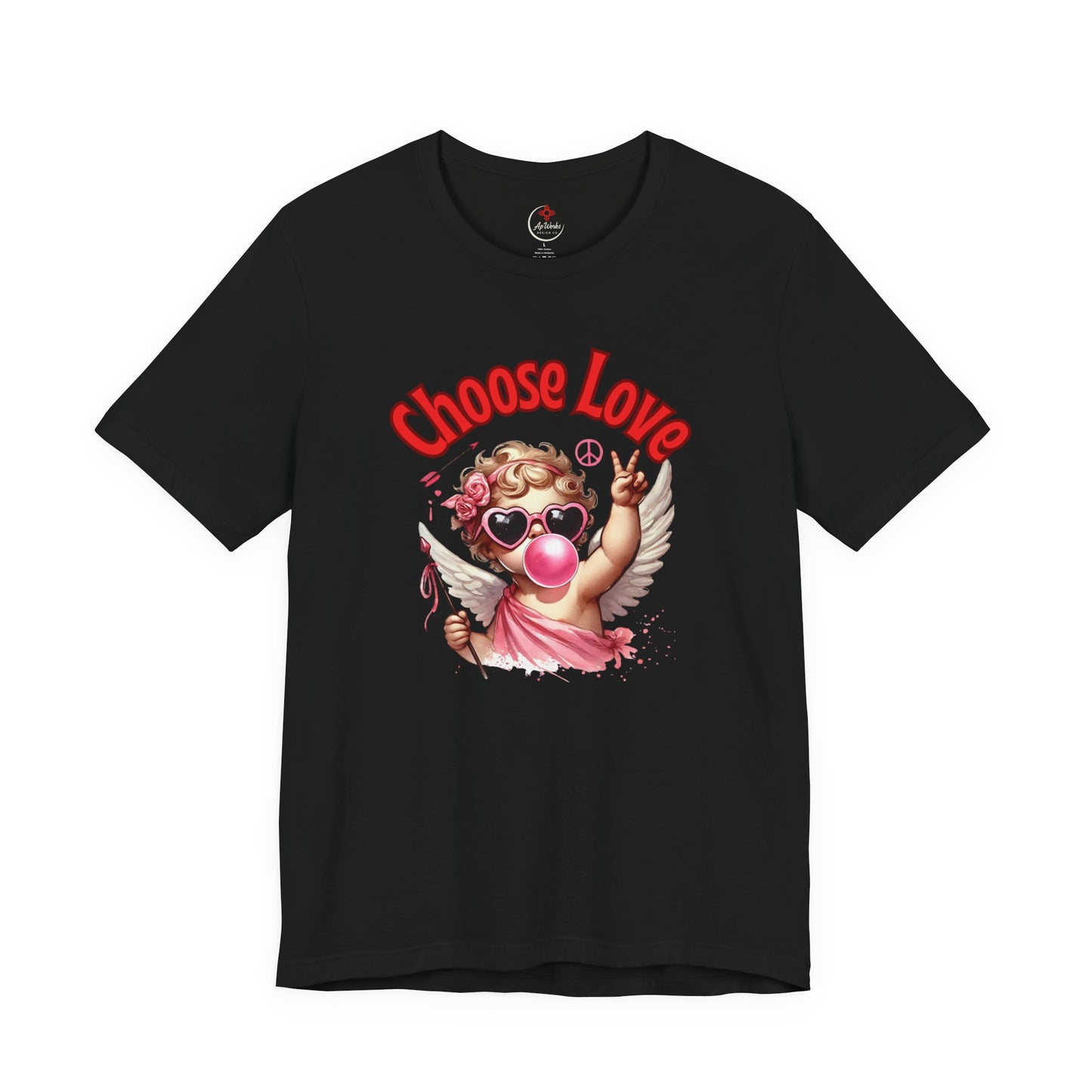 Choose Love Cupid T-Shirt – Peace & Love Valentine Graphic Tee