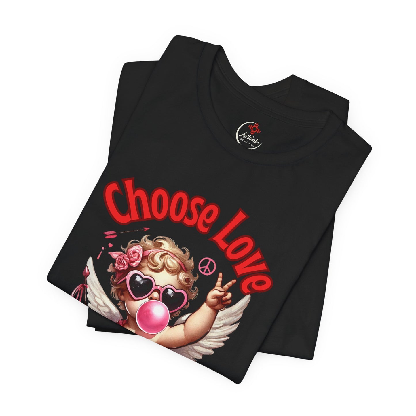 Choose Love Cupid T-Shirt – Peace & Love Valentine Graphic Tee