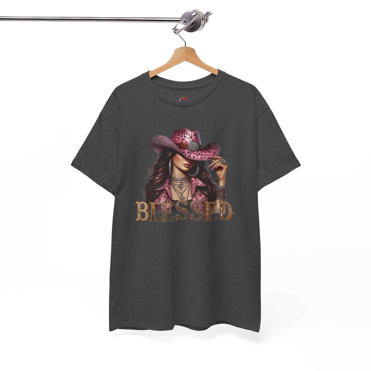 Blessed Cowgirl Shirt – Pink Leopard Western Glam Tee