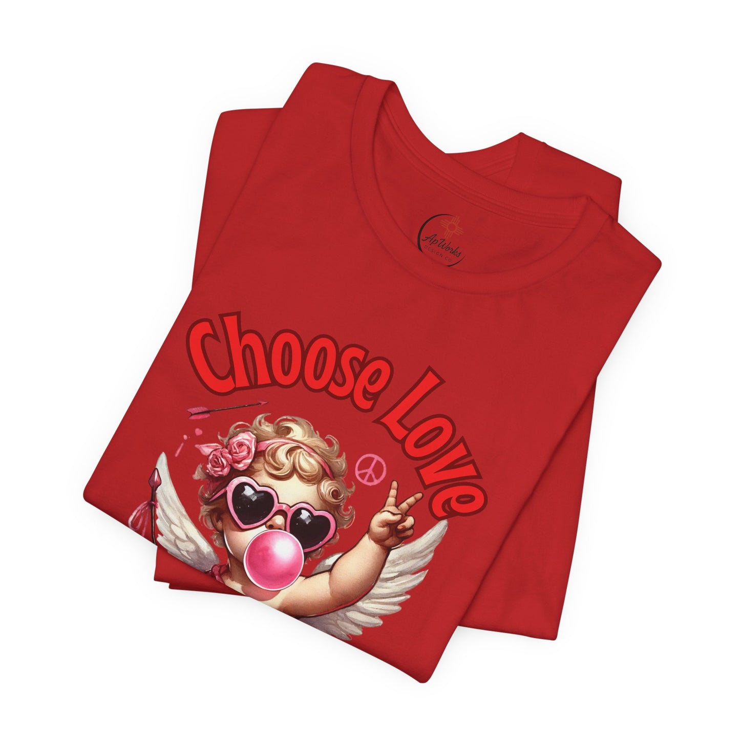 Choose Love Cupid T-Shirt – Peace & Love Valentine Graphic Tee