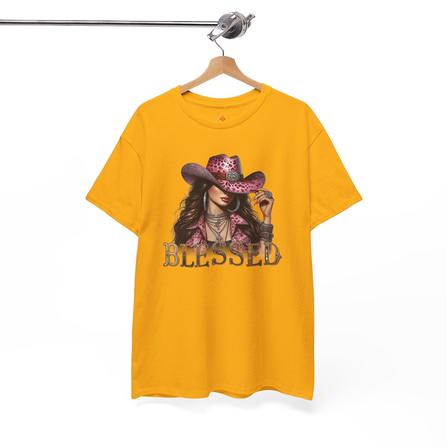 Blessed Cowgirl Shirt – Pink Leopard Western Glam Tee