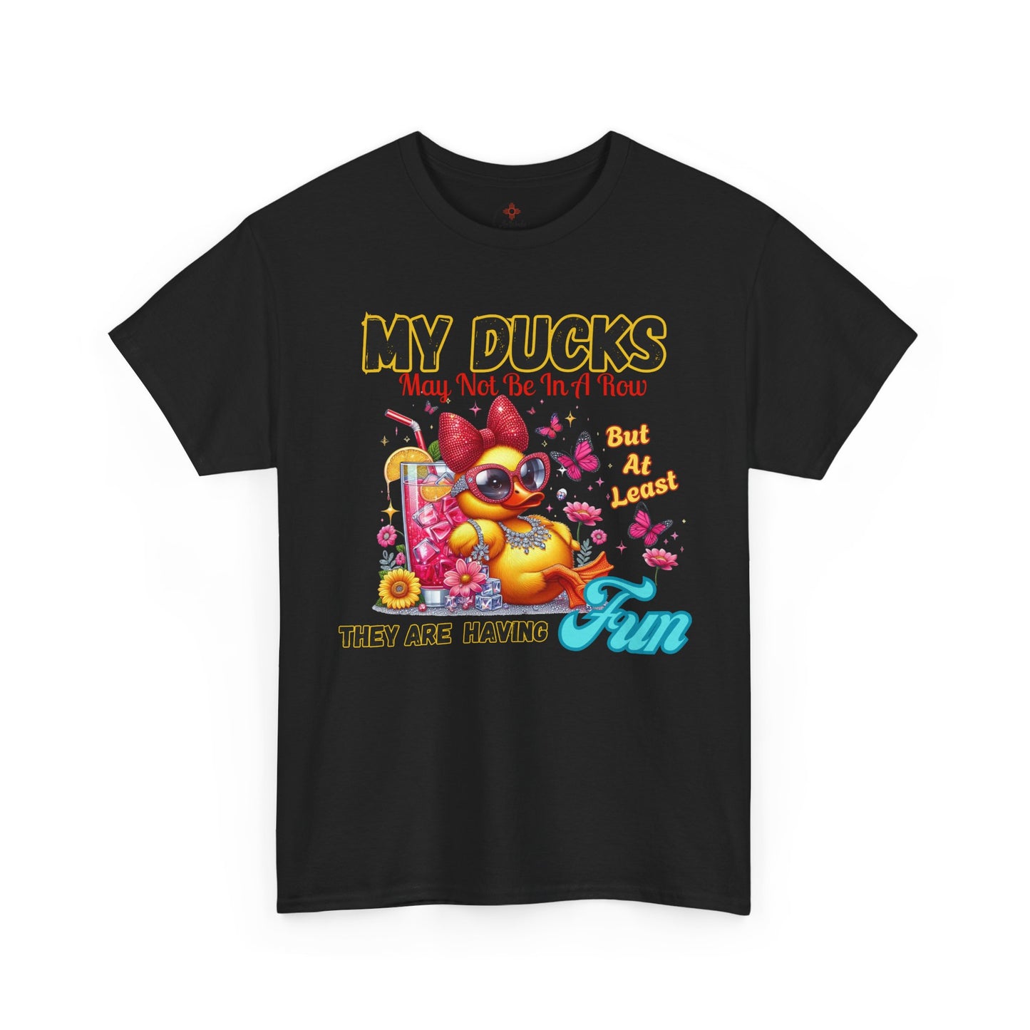 Funny Duck Shirt – “My Ducks May Not Be In A Row But At Least They’re Having Fun” – Cute Summer Graphic Tee – Gildan 5000 Unisex T-Shirt