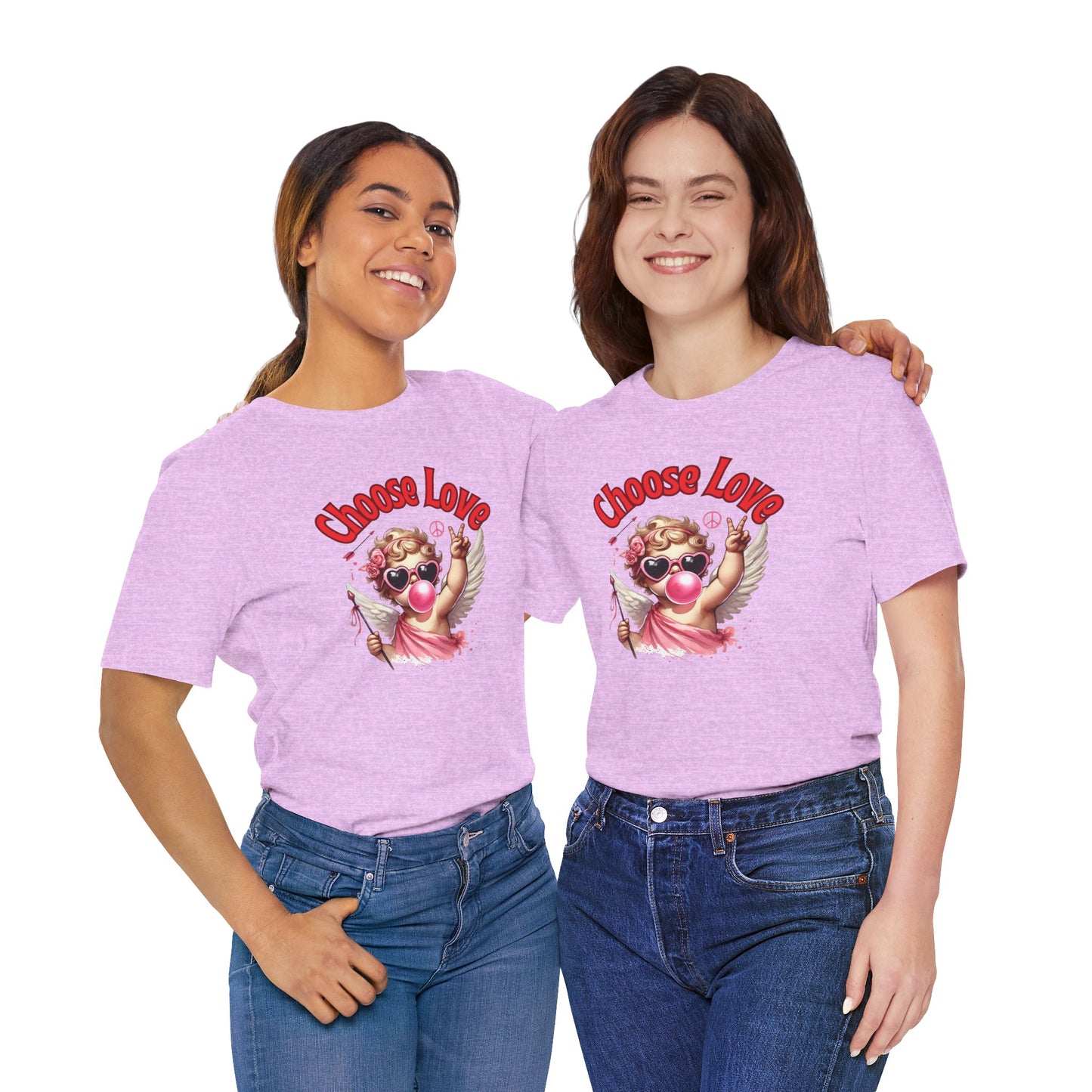 Choose Love Cupid T-Shirt – Peace & Love Valentine Graphic Tee