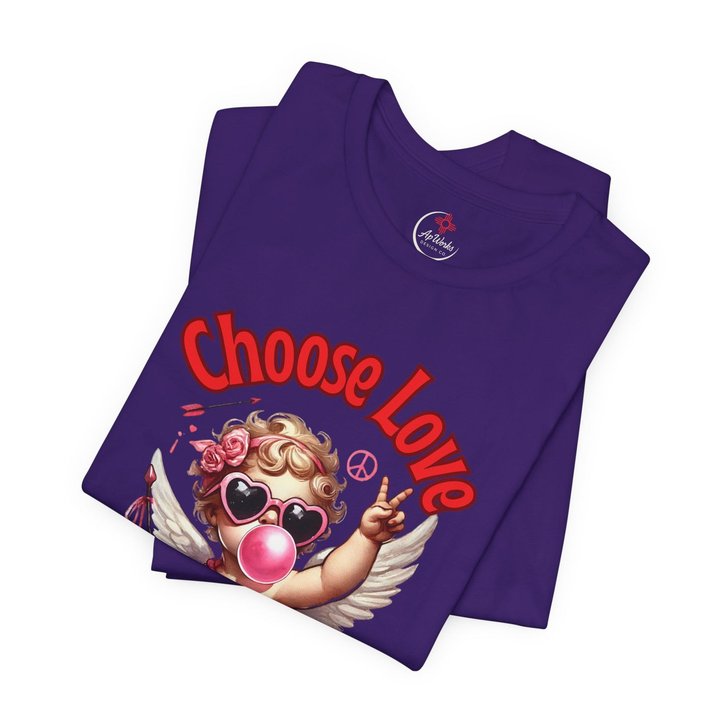 Choose Love Cupid T-Shirt – Peace & Love Valentine Graphic Tee