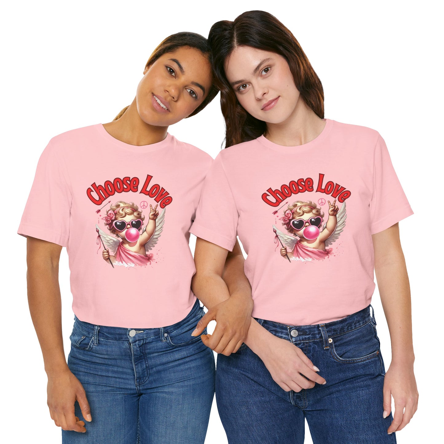 Choose Love Cupid T-Shirt – Peace & Love Valentine Graphic Tee