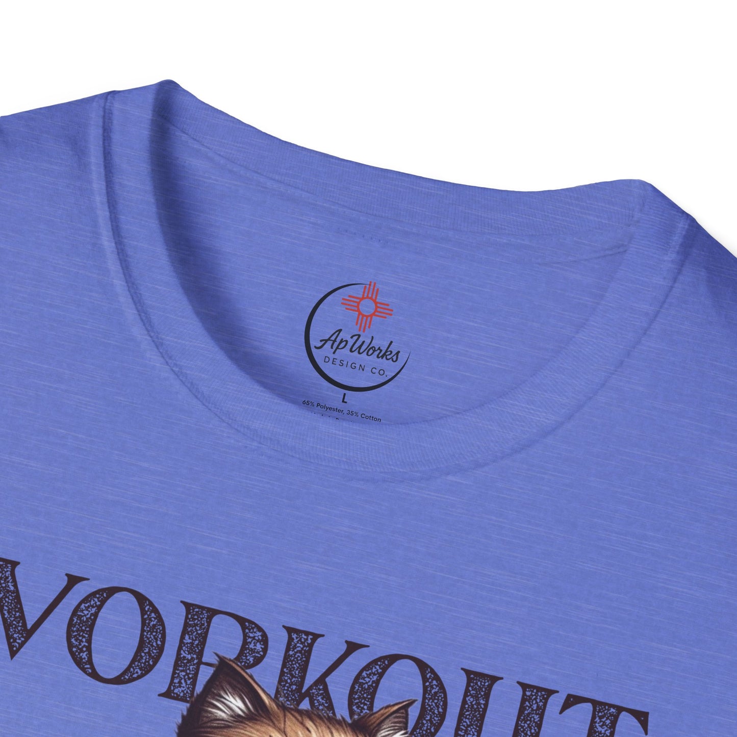 Workout Cat T-Shirt – “Because Murder Is Wrong” Funny Gym Tee