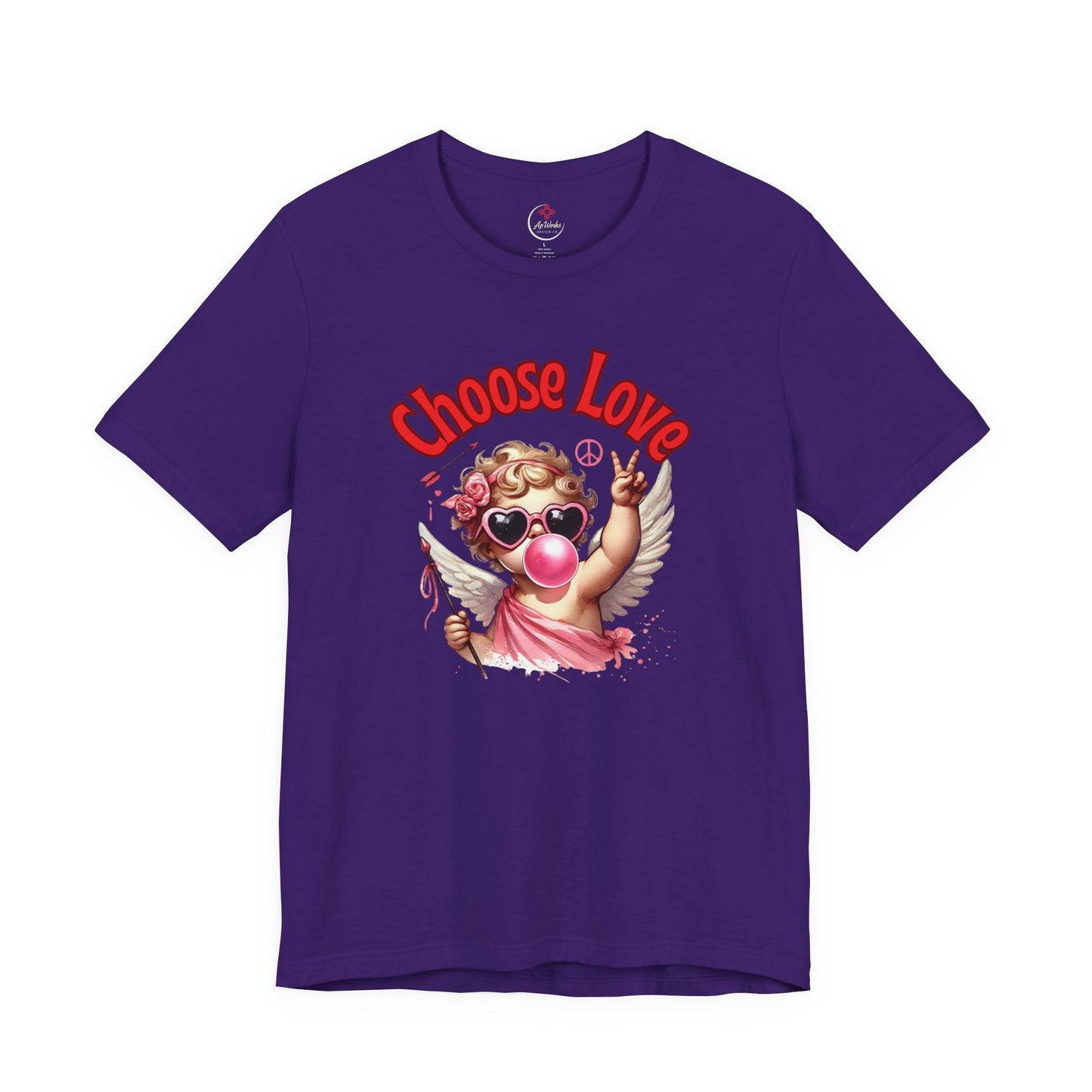 Choose Love Cupid T-Shirt – Peace & Love Valentine Graphic Tee