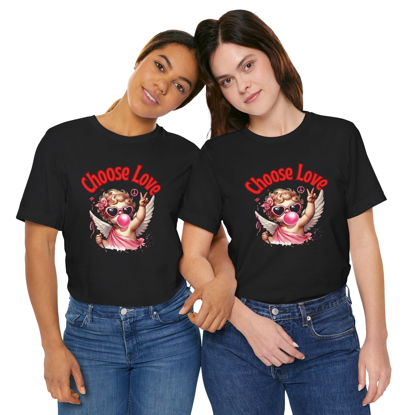 Choose Love Cupid T-Shirt – Peace & Love Valentine Graphic Tee