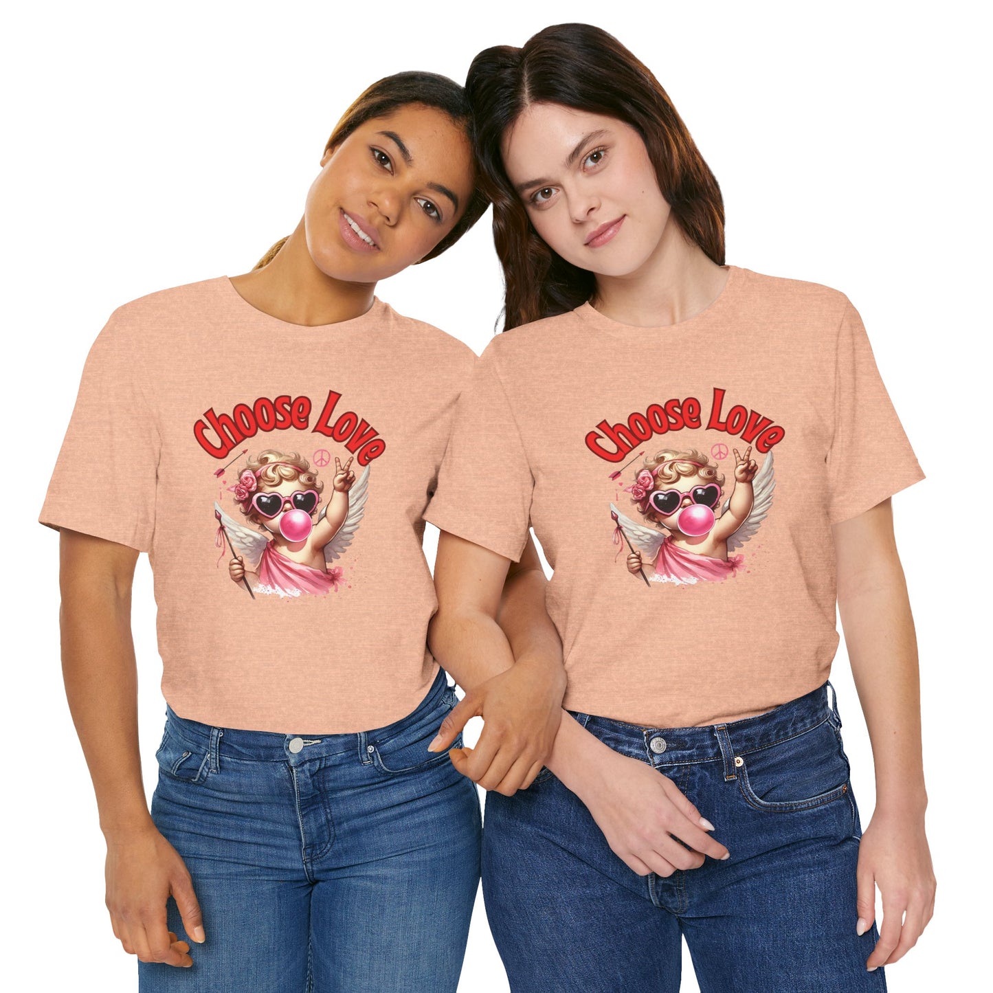 Choose Love Cupid T-Shirt – Peace & Love Valentine Graphic Tee