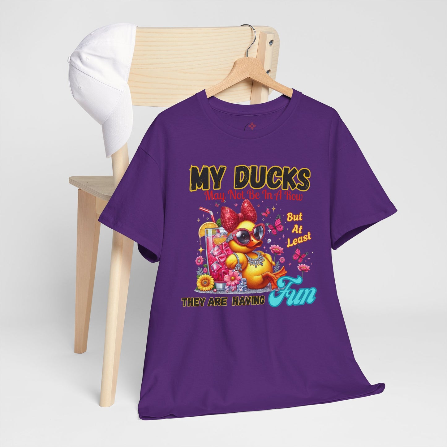 Funny Duck Shirt – “My Ducks May Not Be In A Row But At Least They’re Having Fun” – Cute Summer Graphic Tee – Gildan 5000 Unisex T-Shirt