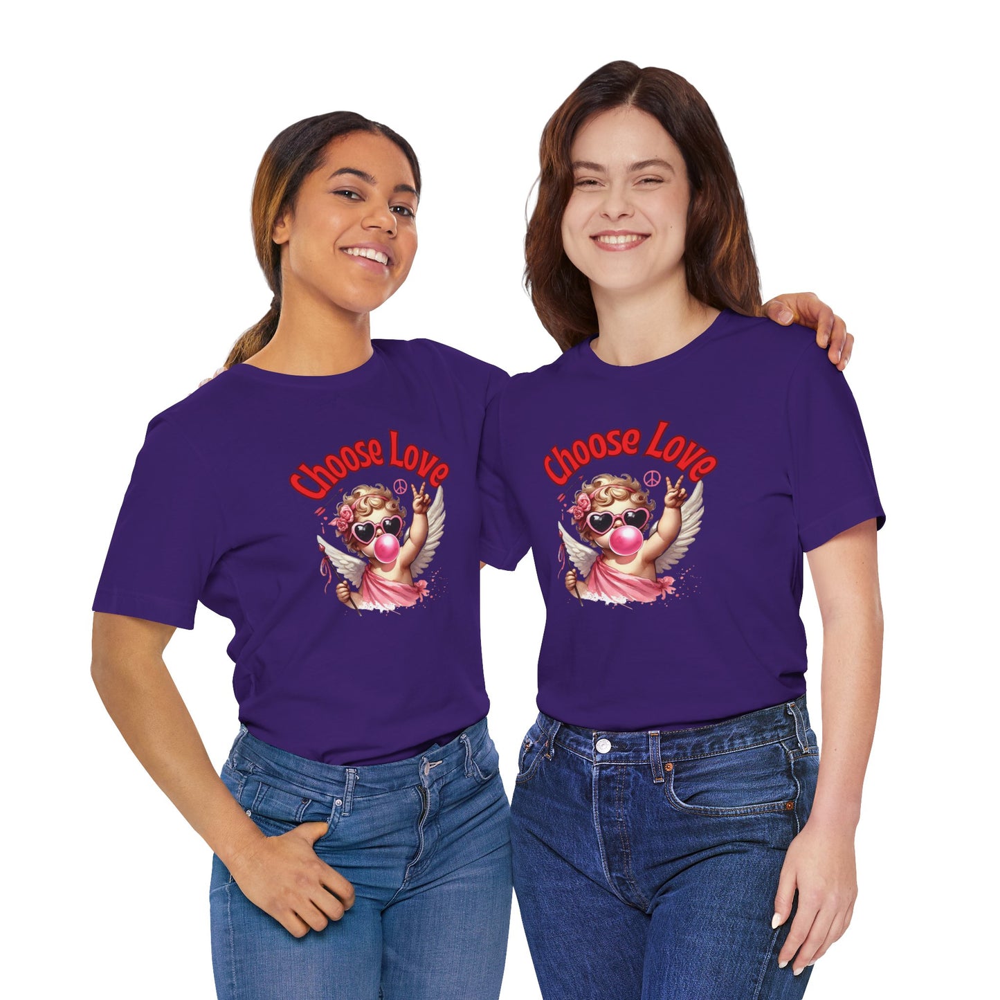 Choose Love Cupid T-Shirt – Peace & Love Valentine Graphic Tee
