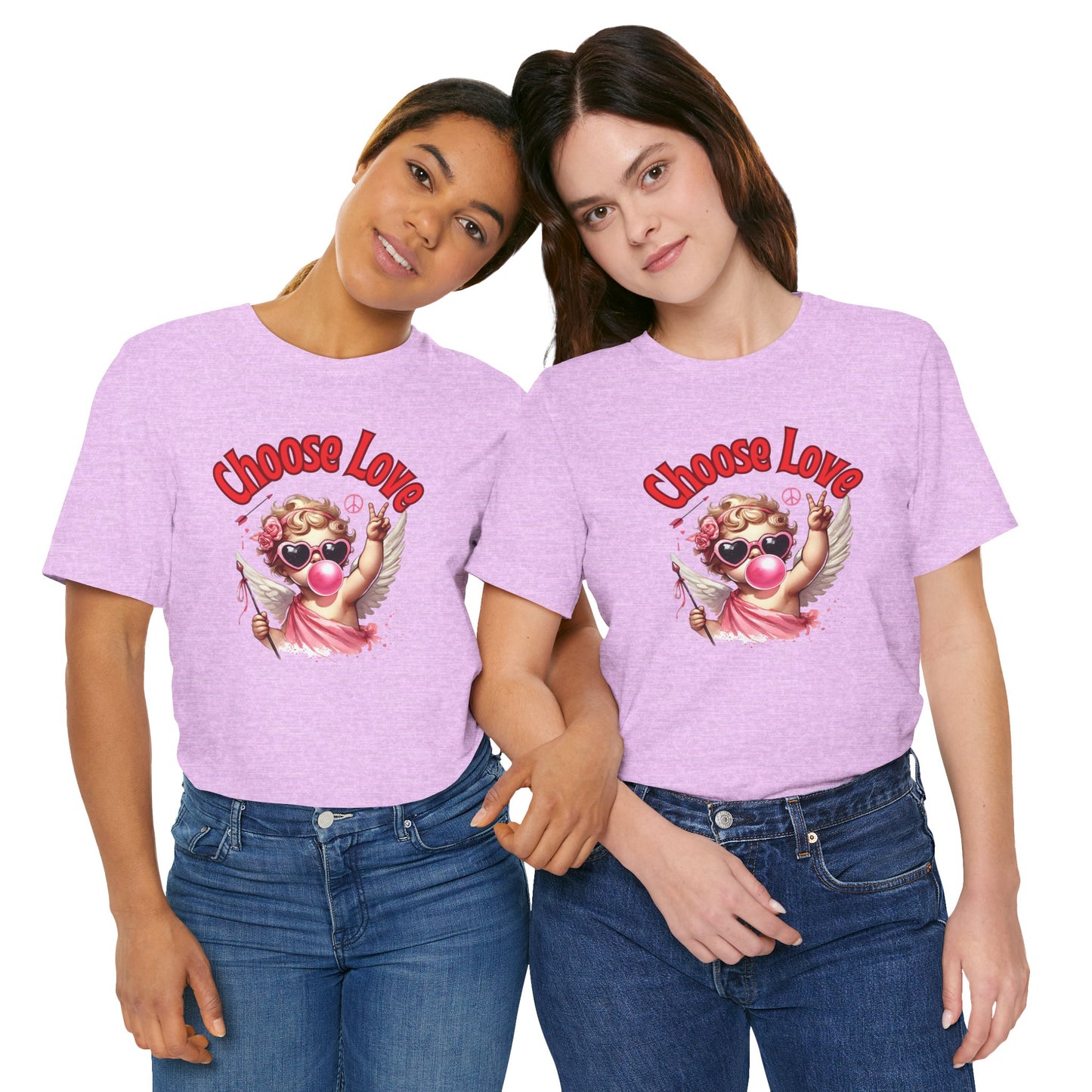 Choose Love Cupid T-Shirt – Peace & Love Valentine Graphic Tee