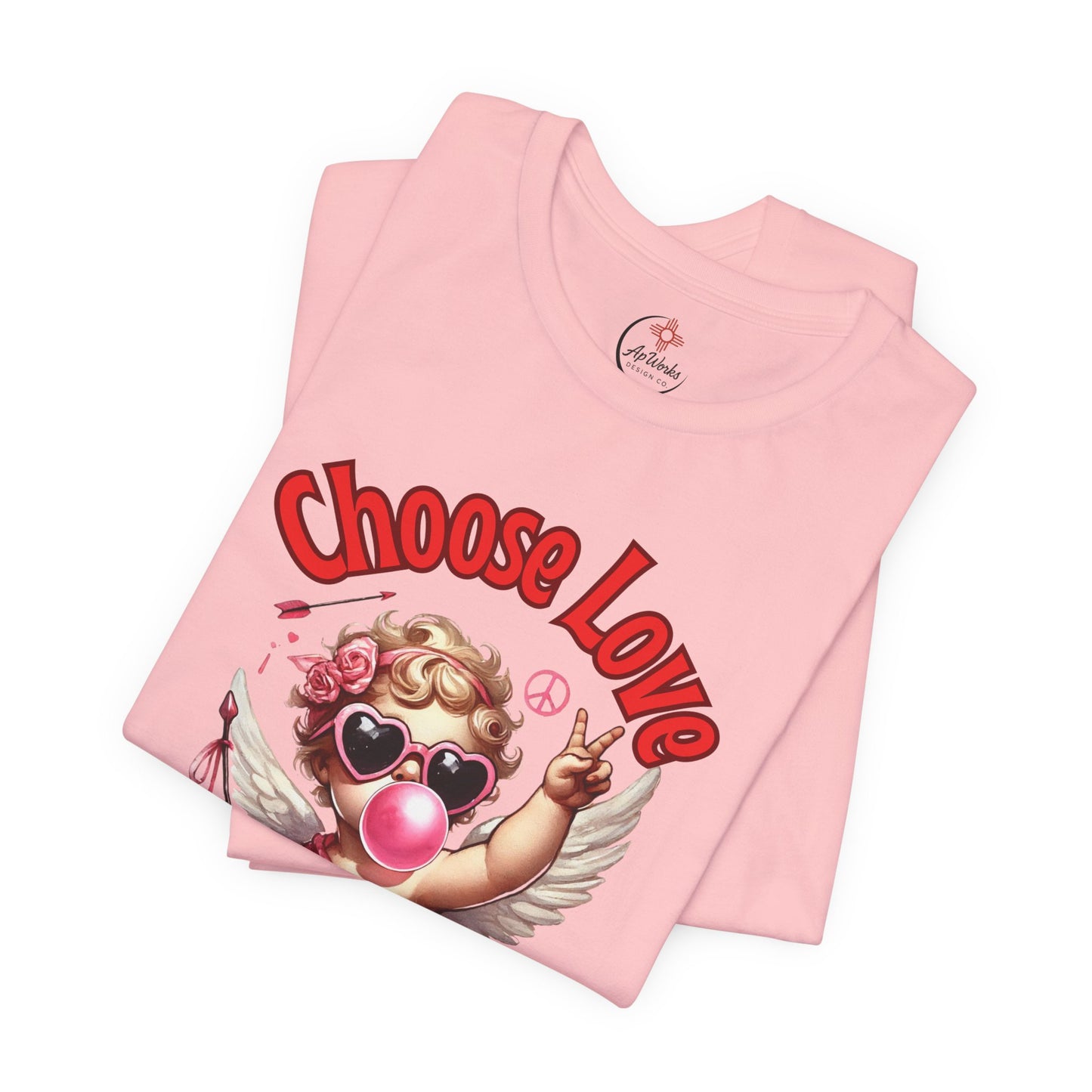 Choose Love Cupid T-Shirt – Peace & Love Valentine Graphic Tee