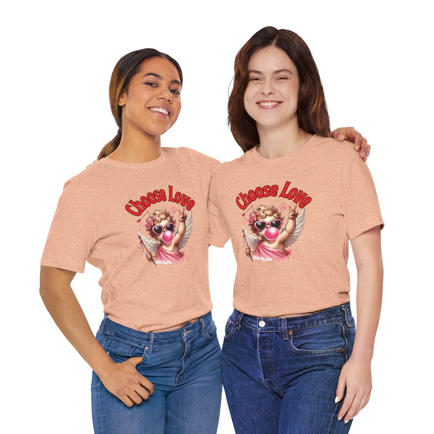Choose Love Cupid T-Shirt – Peace & Love Valentine Graphic Tee
