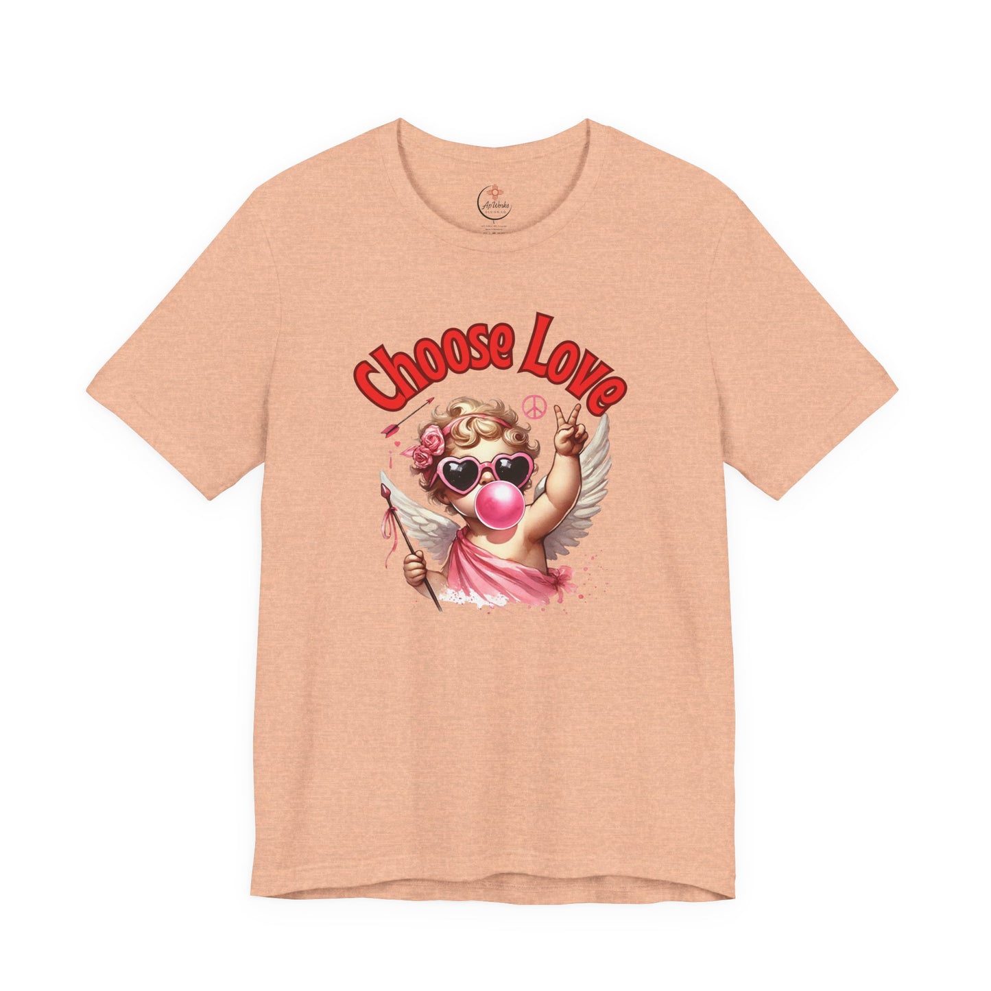 Choose Love Cupid T-Shirt – Peace & Love Valentine Graphic Tee
