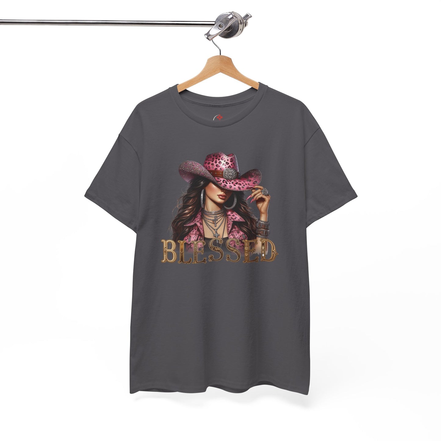 Blessed Cowgirl Shirt – Pink Leopard Western Glam Tee