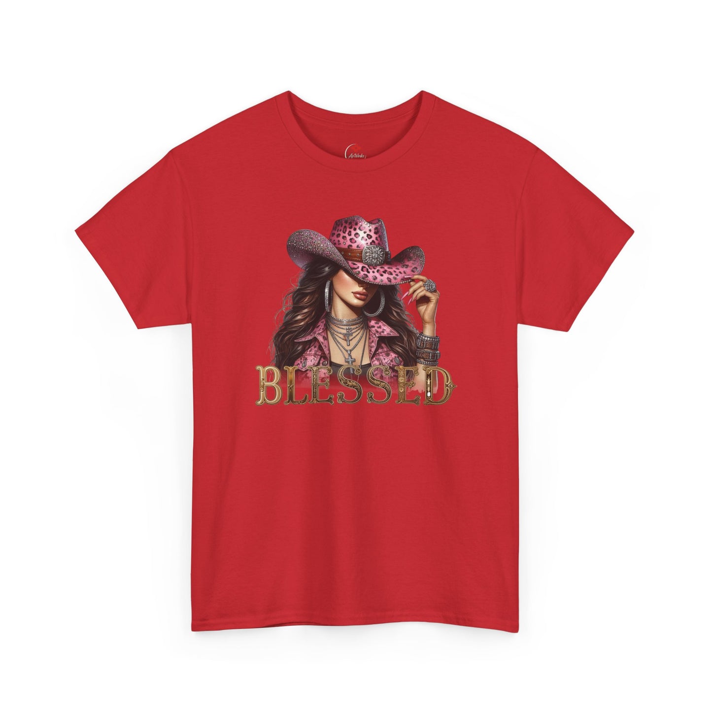 Blessed Cowgirl Shirt – Pink Leopard Western Glam Tee