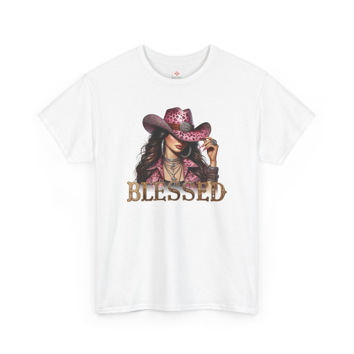 Blessed Cowgirl Shirt – Pink Leopard Western Glam Tee