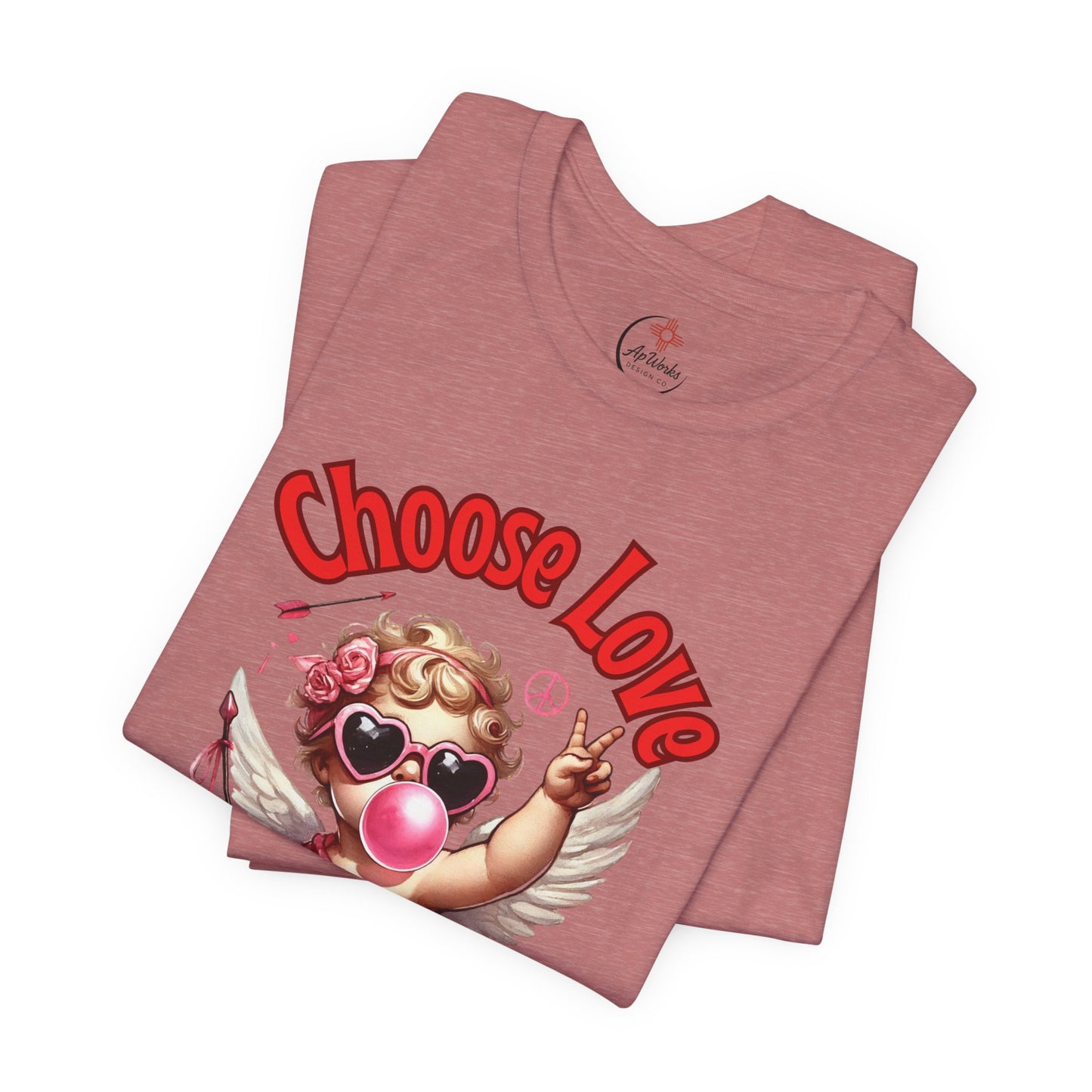 Choose Love Cupid T-Shirt – Peace & Love Valentine Graphic Tee