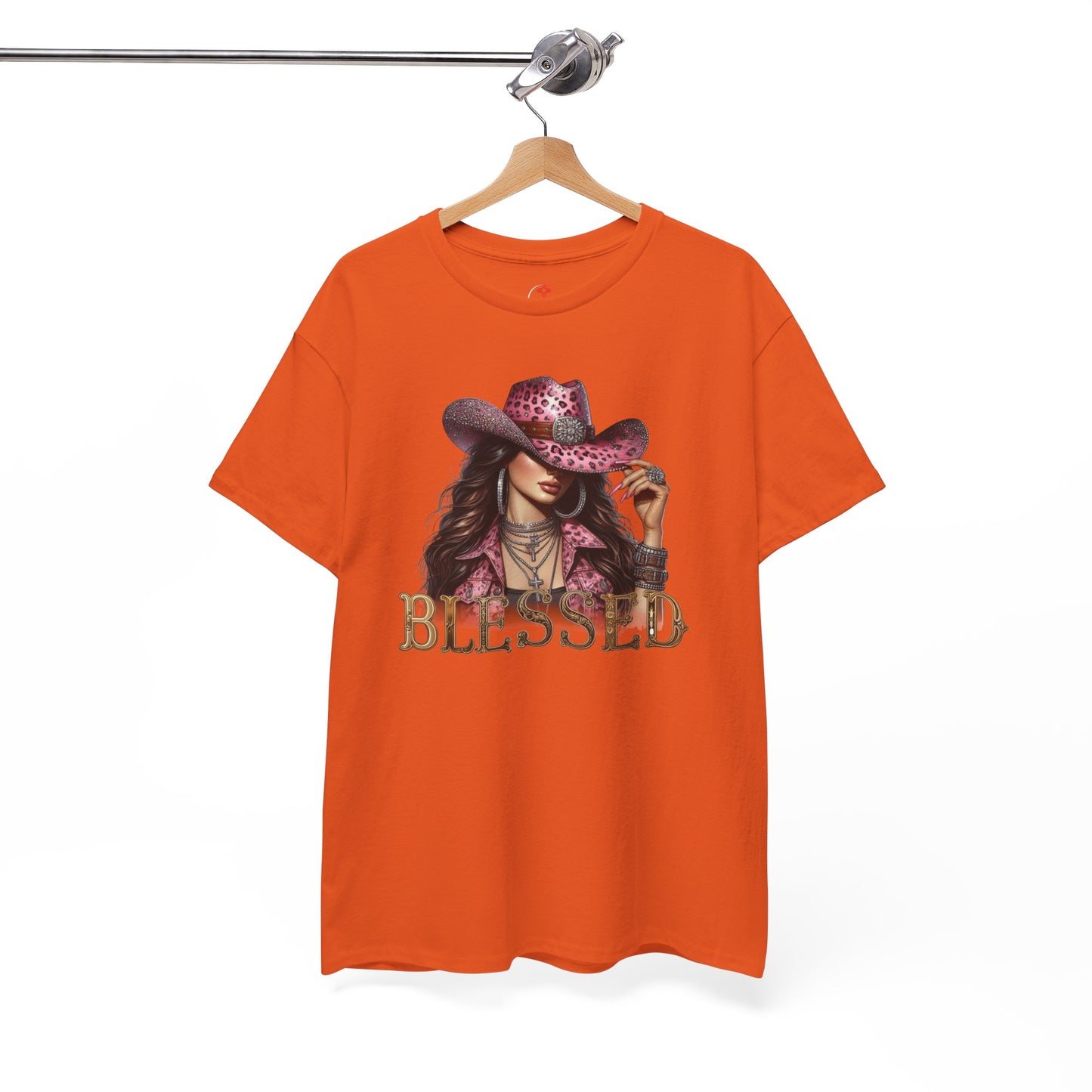 Blessed Cowgirl Shirt – Pink Leopard Western Glam Tee