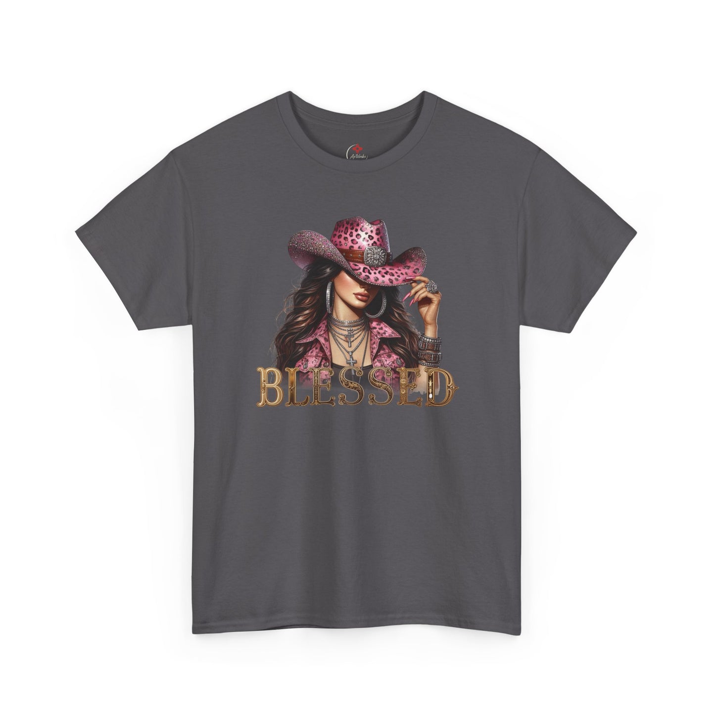 Blessed Cowgirl Shirt – Pink Leopard Western Glam Tee