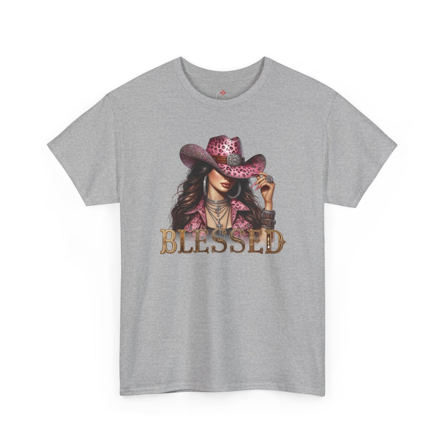 Blessed Cowgirl Shirt – Pink Leopard Western Glam Tee