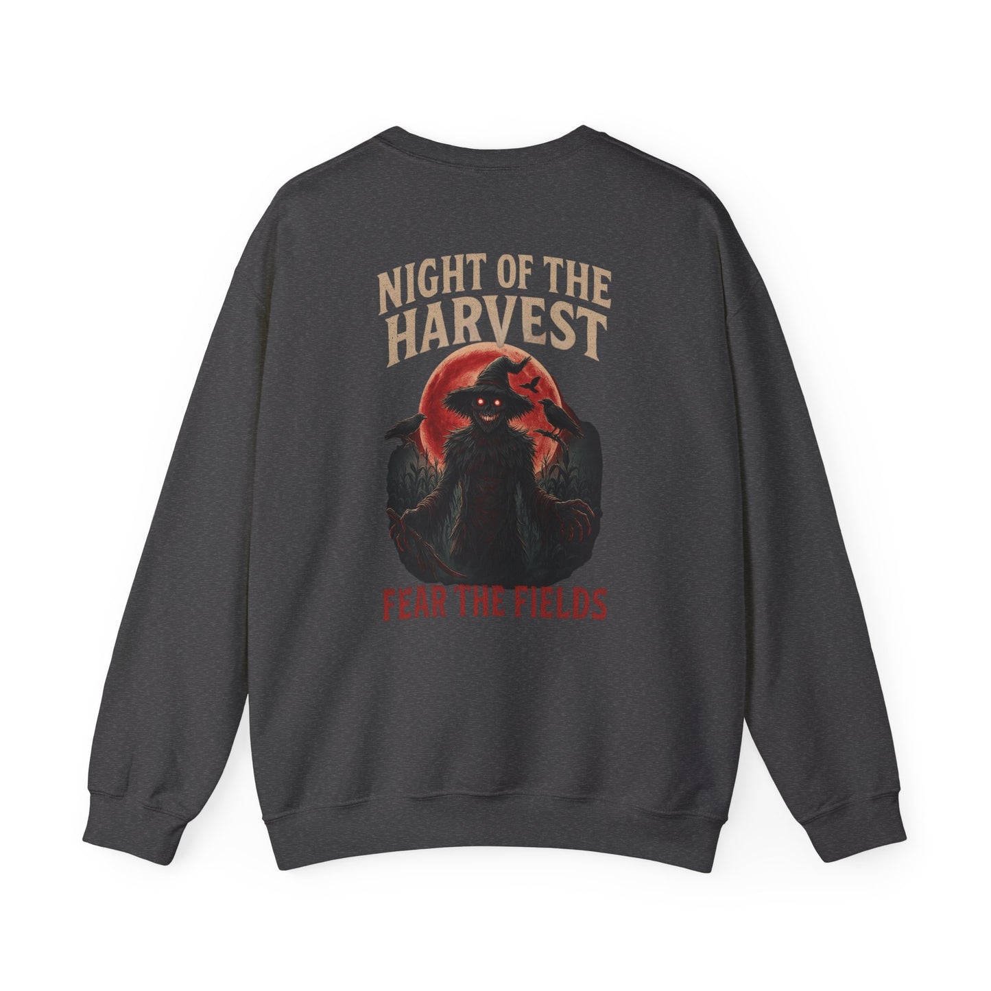 Night of the Harvest – Scary Scarecrow Halloween Sweatshirt