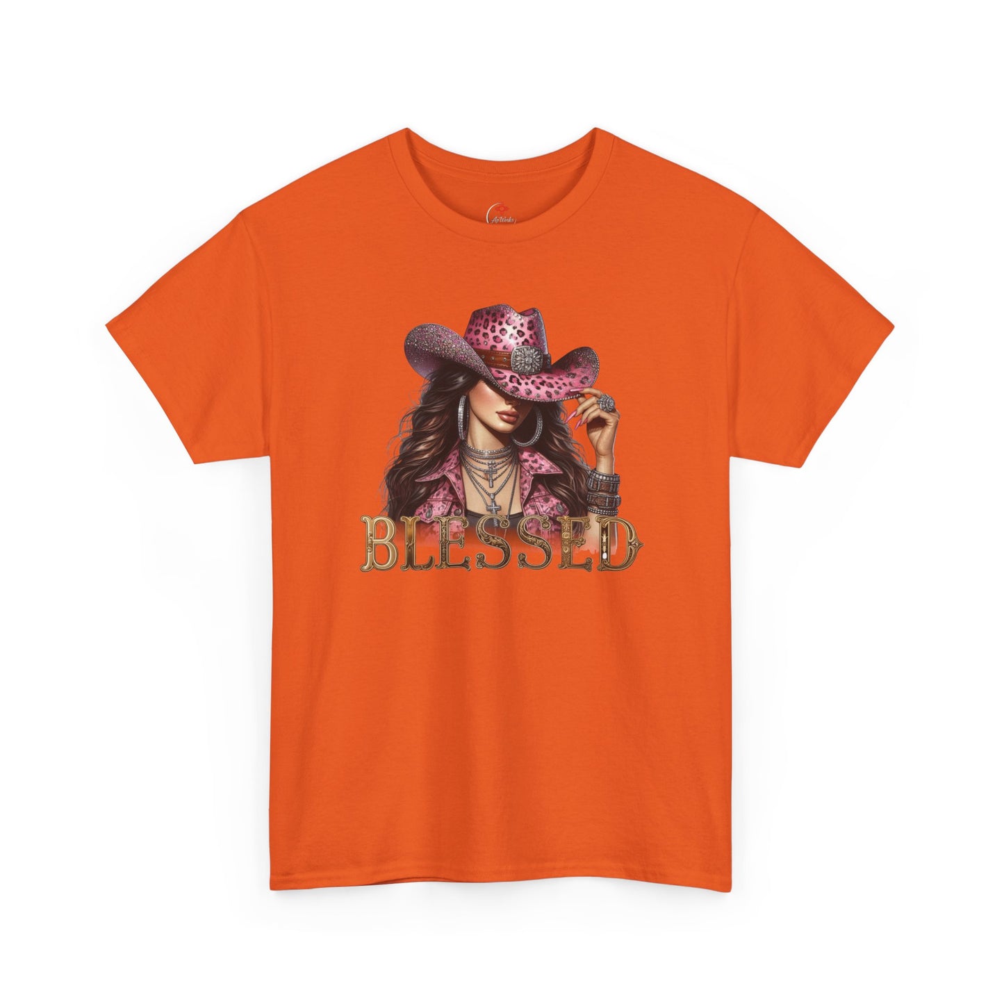 Blessed Cowgirl Shirt – Pink Leopard Western Glam Tee