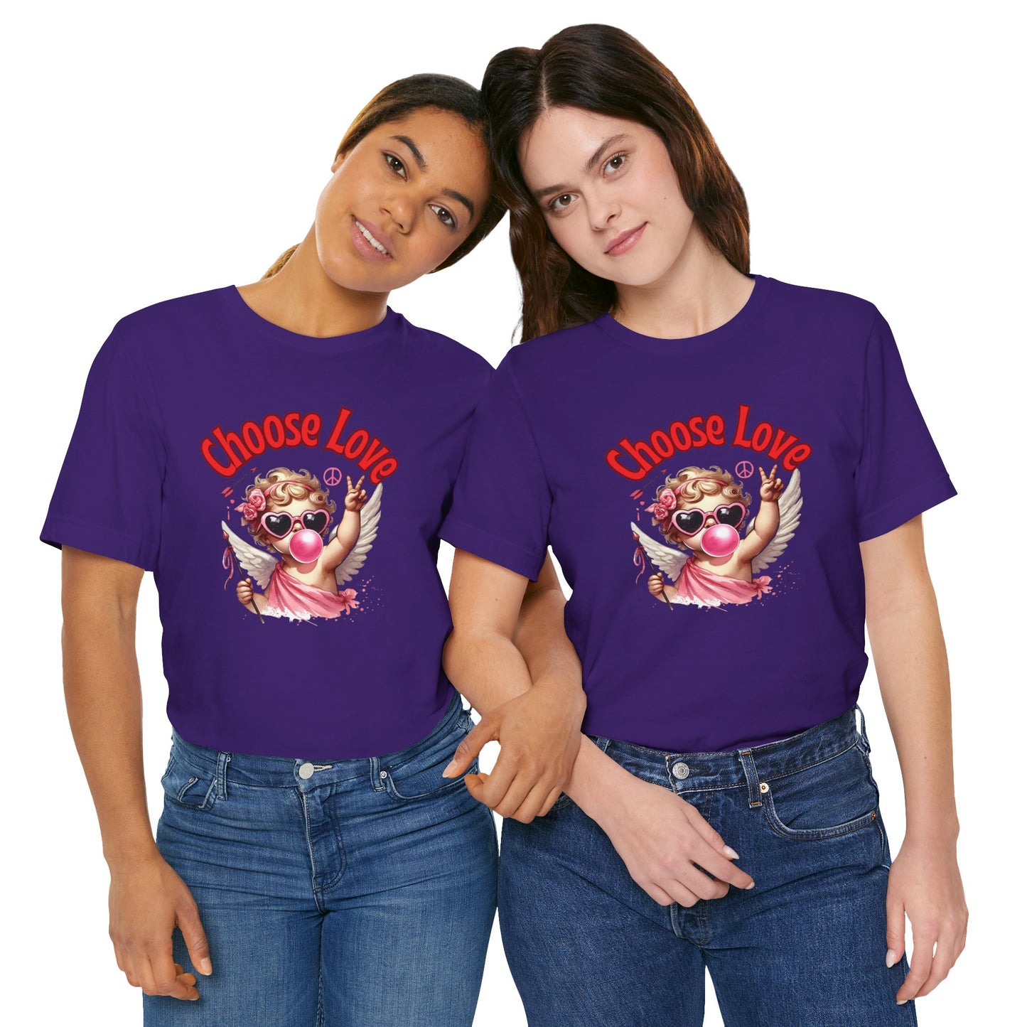 Choose Love Cupid T-Shirt – Peace & Love Valentine Graphic Tee